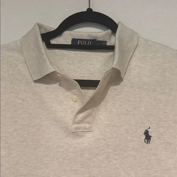 Polo Ralph Lauren - Men's Short Sleeve Polo Shirt. Size Large. Beige. - Picture 3 of 12